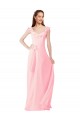 Buy Chiffon Bridesmaids Dress with Ruffle Neckline UK