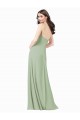 Buy Floor Length Long Chiffon Bridesmaid Dress with Side Slit UK