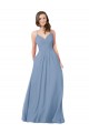Buy A-Line Ruched V-Neckline Chiffon Bridesmaid Dress UK