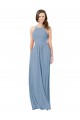 Buy Chiffon Bridesmaid Dress with High Halter Neckline UK