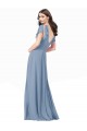 Buy Chiffon Bridesmaid Dress / Prom Dress with Flutter Sleeves and Front Slit UK
