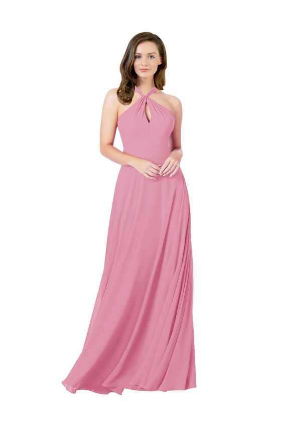 Buy Chiffon Bridesmaid Dress / Prom Dress with Keyhole Front UK