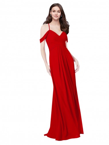 Buy Cold Shoulder Chiffon Bridesmaid Dress UK