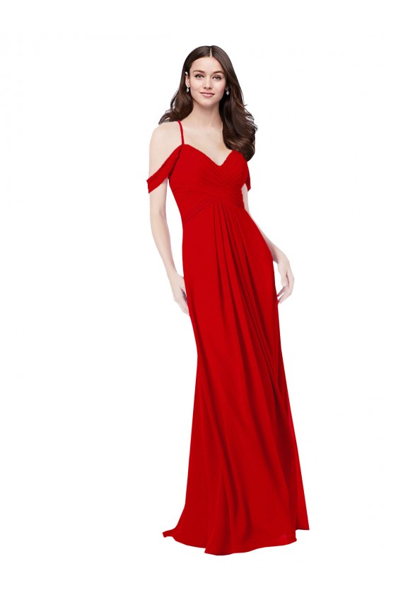 Buy Cold Shoulder Chiffon Bridesmaid Dress UK