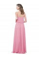 Buy Spaghetti Strap Chiffon Bridesmaids Dress with Ruffle Overlay UK