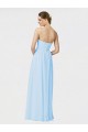 Buy Full Length Chiffon Bridesmaid Dress with Deep Sweetheat and Shirred Bodice UK