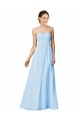 Buy Strapless Chiffon Bridesmaid Dress with Criss Cross Shirred Bodice UK