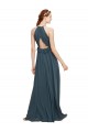 Buy Halter Neck Front Keyhole Chiffon Bridesmaid Dress with Shirred Waist UK