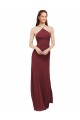 Buy High Halter Neck Long Chiffon Bridesmaid Dress with Low Scoop Back UK