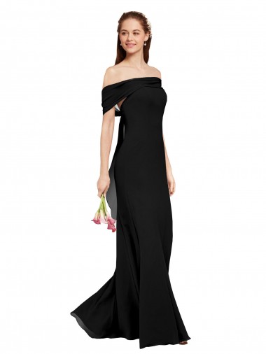 Buy Fit and Flare Long Chiffon Bridesmaid Dress / Prom Dress with Sash and Open Back UK