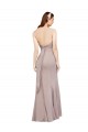 Buy Fit and Flare Long Chiffon Bridesmaid Dress / Prom Dress with Sash and Open Back UK