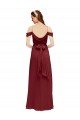 Buy Grecian Inspired Draped Off the Shoulder Long Chiffon Bridesmaid Dress UK