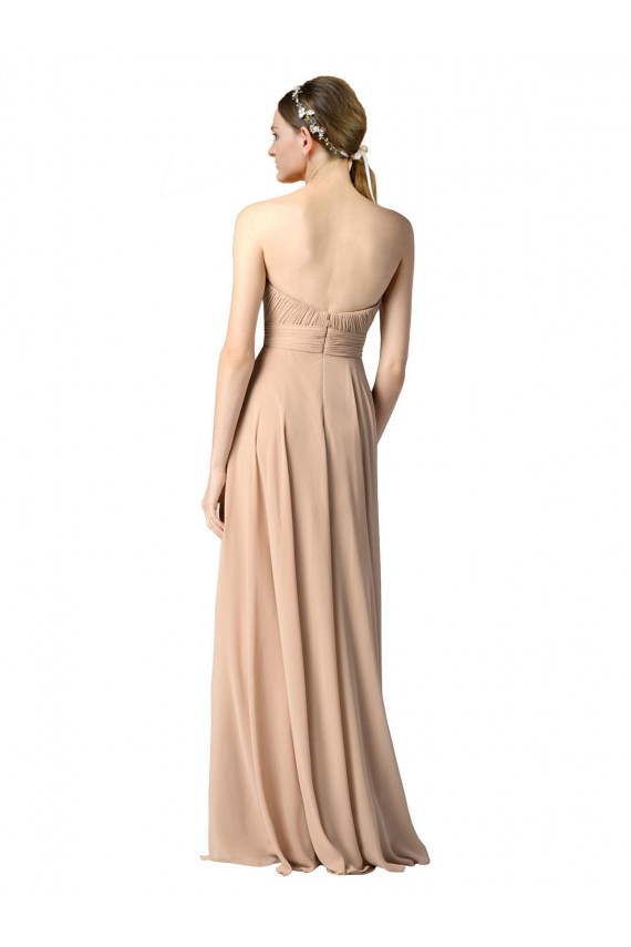 Buy Luxe Chiffon Bridesmaid Dress with Sweetheart Neckline and Shirred Bodice UK