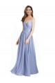 Buy Ruched Criss Over Bodice Chiffon Bridesmaid Dress with Lace Open Back UK