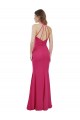 Buy Slim A-Line Long Chiffon Bridesmaid Dress with Strappy Back UK