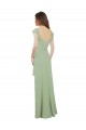 Buy Draped Sweetheart Chiffon Bridesmaid Dress with Ruffled Cap Sleeves UK