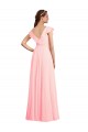 Buy Chiffon A-Line Dress with Full Circle Skirt and Gathered Waistband UK