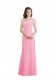 Buy Single Shoulder Chiffon Bridesmaid Dress with Draped Bodice UK
