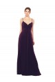 Buy Floor Length A-Line Chiffon Bridesmaid Dress with Criss Cross Back UK