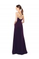 Buy Floor Length A-Line Chiffon Bridesmaid Dress with Criss Cross Back UK