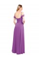 Buy Cold Shoulder Long Chiffon Bridesmaid Dress with Ruching Details UK