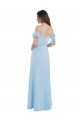 Buy Cold Shoulde Chiffon Bridesmaid Dress with Wrap Bodice UK
