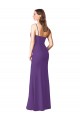Buy Strapless Chiffon Bridesmaid Dress with Pleated Wrap Bodice and Side Slit UK