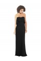 Buy Strapless Chiffon Bridesmaid Dress with cascading Flounce Crop Top Bodice UK
