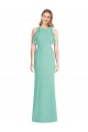 Buy Jewel Neck Mermaid Open Back Chiffon Bridesmaid Dress UK