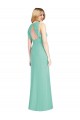 Buy Jewel Neck Mermaid Open Back Chiffon Bridesmaid Dress UK