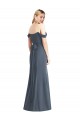 Buy Off the Shoulder Criss Cross Bodice Trumpet Chiffon Bridesmaid Dress UK
