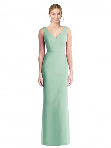 Buy Sleeveless Tie Back Chiffon Trumpet Chiffon Bridesmaid Dress UK