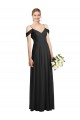 Buy Cold-Shoulder V-Back Chiffon Maxi Bridesmaid Dress UK