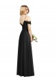 Buy Cold-Shoulder V-Back Chiffon Maxi Bridesmaid Dress UK