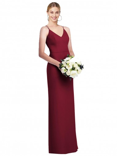 Buy Full Length Draped Blouson Back Chiffon Maxi Bridesmaid Dress UK