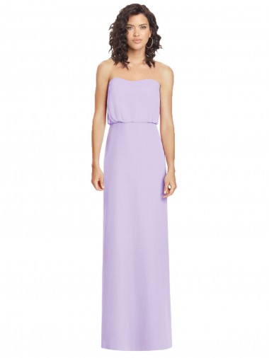 Buy Full Length Lux Chiffon Blouson Bodice Bridesmaid Dress UK