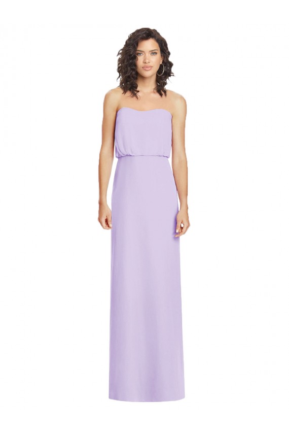 Buy Full Length Lux Chiffon Blouson Bodice Bridesmaid Dress UK