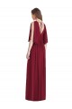 Buy Split Sleeves Backless Chiffon Maxi Bridesmaid Dress UK