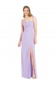 Buy Spaghetti Straps Mermaid Chiffon Bridesmaid Dress with Side Front Slit UK