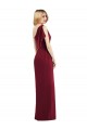 Buy One Shoulder Chiffon Bridesmaid Dress with Draped Front Slit UK