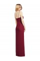 Buy Spaghetti Strap Draped Skirt Chiffon Bridesmaid Dress with Front Slit UK