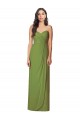 Buy Side Front Slit Draped Strapless Chiffon Bridesmaid Dress UK