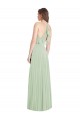 Buy Ruffled Strap Cutout Wrap Maxi Chiffon Bridesmaid Dress UK