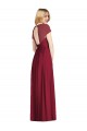 Buy V-Neck Cap Sleeves Sheer Back Chiffon Bridesmaid Dress UK