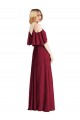 Buy Spaghetti Straps V-Neck Chiffon Bridesmaid Dress with Sash Tie UK
