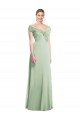 Buy Draped Off the Shoulder Lux Chiffon Bridesmaid Dress UK