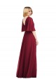 Buy Full Length Lux Chiffon Flutter Sleeves Bridesmaid Dress UK