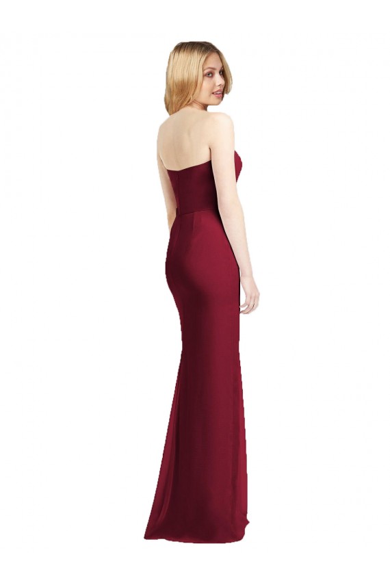 Buy Sweetheart Neckline Lux Chiffon Bridesmaid Dress with Side Slit UK
