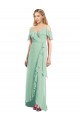 Buy High Low Off the Shoulder Wrap Chiffon Bridesmaid Dress  UK