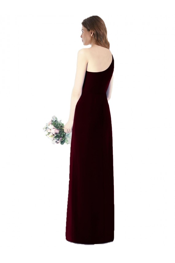 Buy One Shoulder Chiffon Trumpet Bridesmaid Dress UK